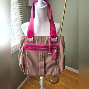 Brighton Bag Tan/Pink